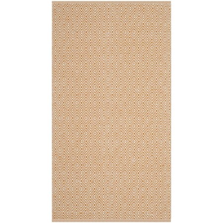 Safavieh Montauk Rectangle Hand Woven Rug, Ivory and Rust - 3 x 5 ft. MTK515L-3